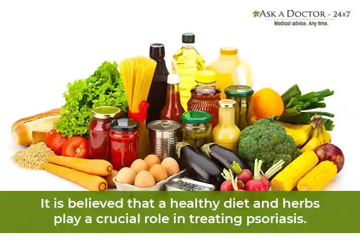 fruits and herb that helps treating psoarosis=